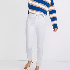 Madewell Pure White High Rise Skinny Jeans